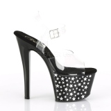 Noir 18 cm Pleaser SKY-308CP-1 Sandales  talons de pole dance