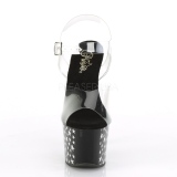 Noir 18 cm Pleaser SKY-308CP-1 Sandales  talons de pole dance
