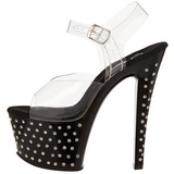 Noir 18 cm Pleaser STARDUST-708 Talons Aiguilles Plateforme