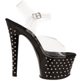 Noir 18 cm Pleaser STARDUST-708 Talons Aiguilles Plateforme