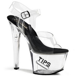 Noir 18 cm TIPJAR-708-5 sandales plateforme pour stripteaseuse