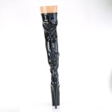 Noir 20 cm FLAMINGO-3000HWR Hologramme bottes overknee plateforme de pole dance