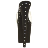 Noir 20 cm FLAMINGO-801ABLS Pierre strass plateforme mules femme