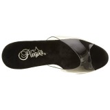 Noir 20 cm FLAMINGO-801ABLS Pierre strass plateforme mules femme