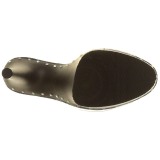 Noir 20 cm FLAMINGO-801ABLS Pierre strass plateforme mules femme