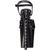 Noir 20 cm FLAMINGO-809ABLS Plateforme Strass Sandales Femmes