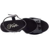 Noir 20 cm FLAMINGO-809ABLS Plateforme Strass Sandales Femmes