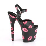 Noir 20 cm FLAMINGO-809KISSES talons hauts pleaser plateforme