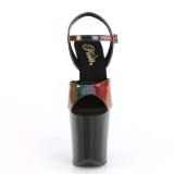 Noir 20 cm FLAMINGO-809RBDT Hologramme talons avec plateforme