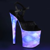 Noir 20 cm FLAMINGO-809REFL chaussures plateforme et talons