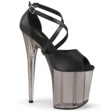 Noir 20 cm FLAMINGO-840T extrme talons hauts plateforme