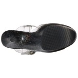 Noir 20 cm Pleaser FLAMINGO-808MG chaussures à talons etincelle