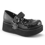 Noir 6 cm DemoniaCult SPRITE-05 chaussures plateforme gothique