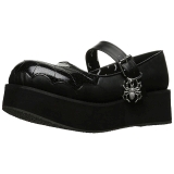 Noir 6 cm DemoniaCult SPRITE-05 chaussures plateforme gothique