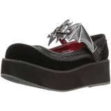 Noir 6 cm DemoniaCult SPRITE-09 chaussures plateforme gothique