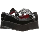 Noir 6 cm DemoniaCult SPRITE-09 chaussures plateforme gothique