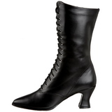 Noir 7 cm VICTORIAN-120 Bottines  Lacets Talons Hauts Femmes