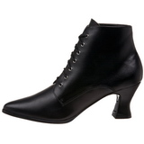 Noir 7 cm VICTORIAN-35 Bottines  Lacets Talons Hauts Femmes