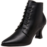 Noir 7 cm VICTORIAN-35 Bottines  Lacets Talons Hauts Femmes