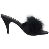 Noir 8 cm AMOUR-03 plumes de marabout Mules Chaussures