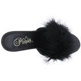 Noir 8 cm AMOUR-03 plumes de marabout Mules Chaussures