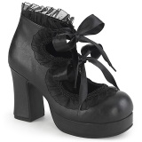 Noir 9,5 cm DemoniaCult GOTHIKA-53 chaussures plateforme gothique