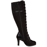 Noir 9,5 cm GLAM-240 bottes pour femmes a talon