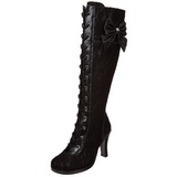 Noir 9,5 cm GLAM-240 bottes pour femmes a talon