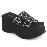 Noir 9 cm DEMONIA FUNN-13-2 mules plateforme de emo gothic