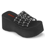 Noir 9 cm DEMONIA FUNN-13 mules plateforme de emo gothic