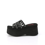 Noir 9 cm DEMONIA FUNN-13 mules plateforme de emo gothic
