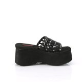 Noir 9 cm DEMONIA FUNN-13 mules plateforme de emo gothic