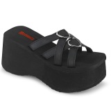 Noir 9 cm DEMONIA FUNN-15 mules plateforme de emo gothic