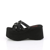 Noir 9 cm DEMONIA FUNN-15 mules plateforme de emo gothic