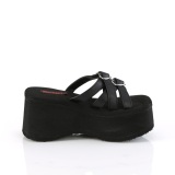 Noir 9 cm DEMONIA FUNN-15 mules plateforme de emo gothic