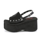 Noir 9 cm Demonia FUNN-32 sandales plateforme lolita emo