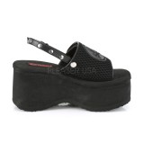 Noir 9 cm Demonia FUNN-32 sandales plateforme lolita emo