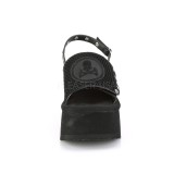 Noir 9 cm Demonia FUNN-32 sandales plateforme lolita emo