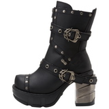 Noir 9 cm SINISTER-201 bottines lolita gothique semelles paisses