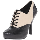 Noir Beige 11,5 cm retro vintage CUTIEPIE-14 Oxford escarpins  talons hauts