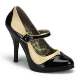 Noir Beige 11,5 cm rockabilly TEMPT-07 Chaussures pour femmes a talon