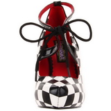 Noir Blanc 10,5 cm HARLEQUIN-03 Chaussures pour femmes a talon