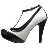 Noir Blanc 11,5 cm retro vintage BETTIE-22 Chaussures pour femmes a talon