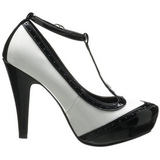 Noir Blanc 11,5 cm retro vintage BETTIE-22 Chaussures pour femmes a talon