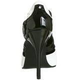 Noir Blanc 13 cm SEDUCE-458 Oxford Chaussures pour femmes a talon