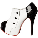 Noir Blanc 14,5 cm Burlesque TEEZE-20 Chaussures pour femmes a talon