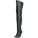 Noir Cuir 10,5 cm LEGEND-8868 bottes overknee femme