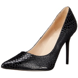 Noir Cuir 10 cm CLASSIQUE-20SP Escarpins Talon Aiguille Femmes