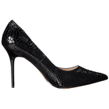 Noir Cuir 10 cm CLASSIQUE-20SP Escarpins Talon Aiguille Femmes