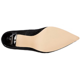 Noir Cuir 10 cm CLASSIQUE-20SP Escarpins Talon Aiguille Femmes